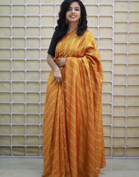 Vibrant  Turmeric Saree